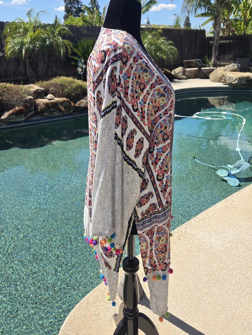 Boho Kimono Top Swimsuit Coverup Bohemian Plus Size - Picture 4 of 10